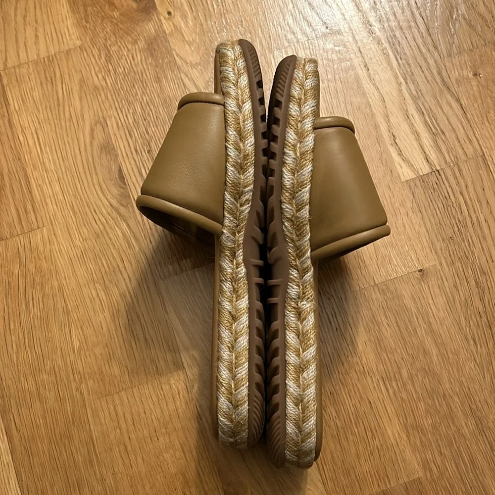 New Tory Burch Espadrille Slides North Nappa